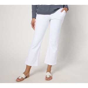 SUNNYLiFE Women's Pants Sz 16 Tall Flexibelle Sailor Boot Cropped White A643973
